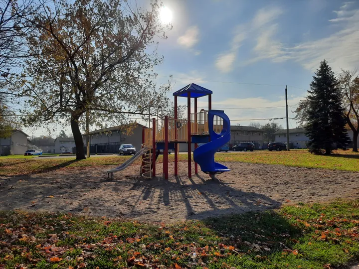 Playground on a sunny autumn day